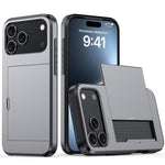 カードスロット付き耐衝撃アーマースマホケース、iPhone 17e / 16e用、iPhone 17 Pro Max用、iPhone 17 Pro用、iPhone 17用