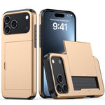 カードスロット付き耐衝撃アーマースマホケース、iPhone 17e / 16e用、iPhone 17 Pro Max用、iPhone 17 Pro用、iPhone 17用