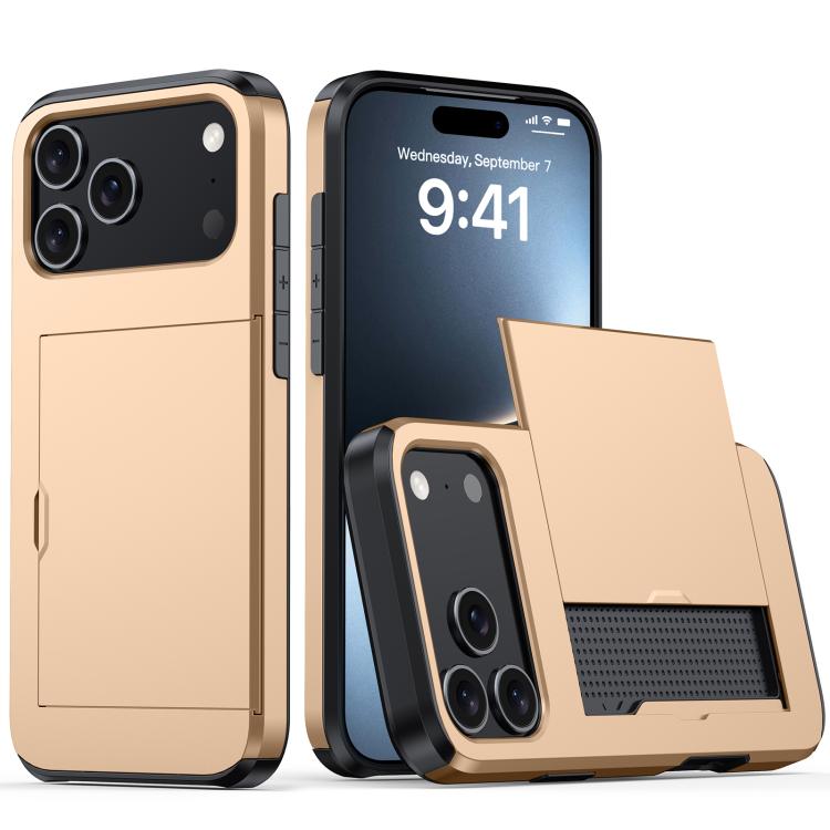 カードスロット付き耐衝撃アーマースマホケース、iPhone 17e / 16e用、iPhone 17 Pro Max用、iPhone 17 Pro用、iPhone 17用