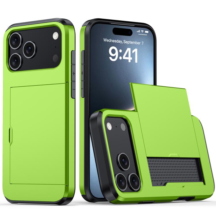 カードスロット付き耐衝撃アーマースマホケース、iPhone 17e / 16e用、iPhone 17 Pro Max用、iPhone 17 Pro用、iPhone 17用