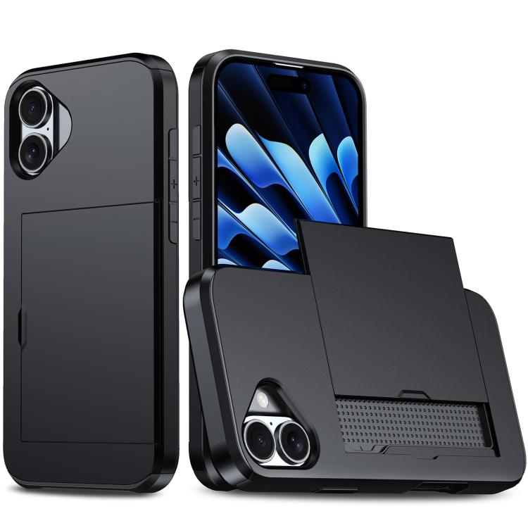 カードスロット付き耐衝撃アーマースマホケース、iPhone 17e / 16e用、iPhone 17 Pro Max用、iPhone 17 Pro用、iPhone 17用