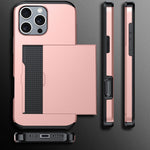 カードスロット付き耐衝撃アーマーiPhoneケース、iPhone 16用