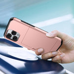 カードスロット付き耐衝撃アーマースマホケース、iPhone 17e / 16e用、iPhone 17 Pro Max用、iPhone 17 Pro用、iPhone 17用