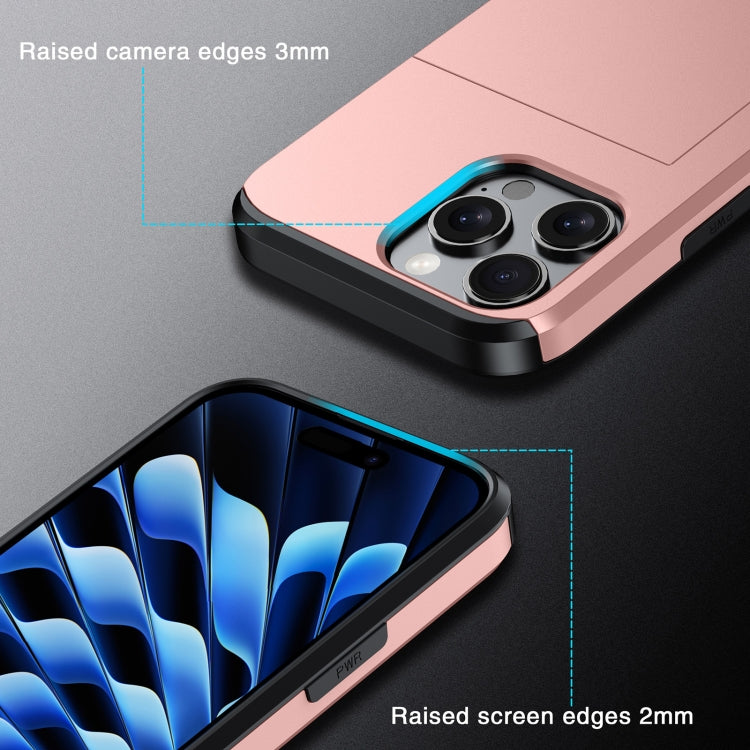 カードスロット付き耐衝撃アーマーiPhoneケース、iPhone Air用、iPhone 16 Pro Max用、iPhone 16 Pro用、iPhone 16 Plus用