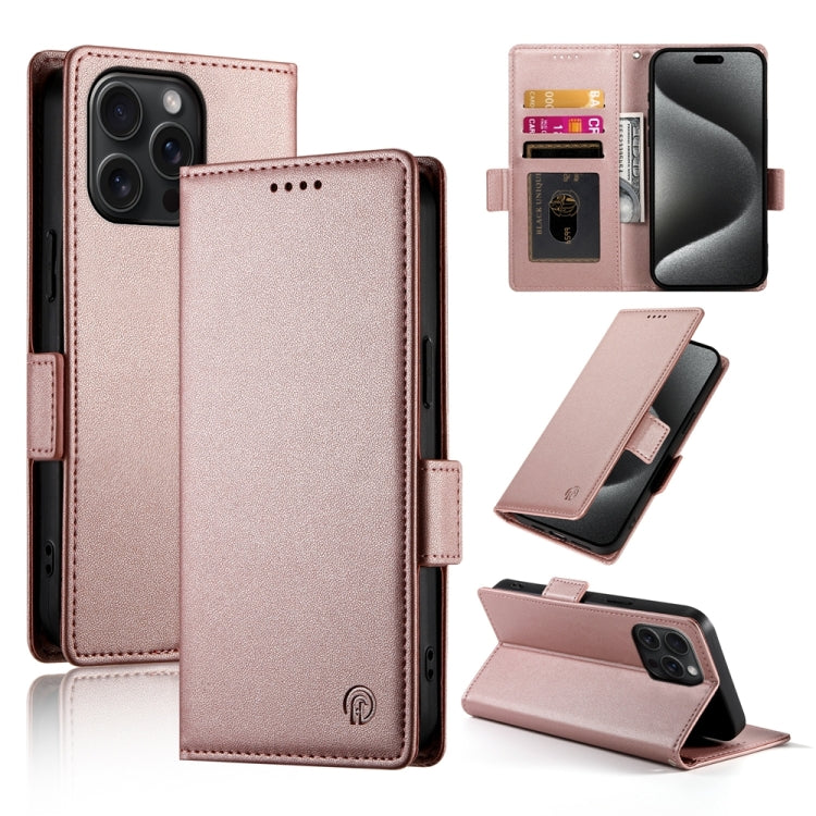 サイドバックルマグネティックフロストレザー製フォンケース、iPhone 16 Pro 用、iPhone 16 Plus 用、iPhone 16 用、iPhone 15 Pro Max 用、iPhone 15 Pro 用、iPhone 15 Plus 用