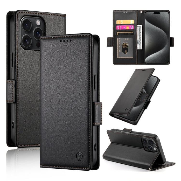サイドバックルマグネティックフロストレザー製フォンケース、iPhone 16 Pro 用、iPhone 16 Plus 用、iPhone 16 用、iPhone 15 Pro Max 用、iPhone 15 Pro 用、iPhone 15 Plus 用