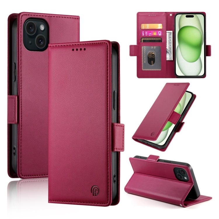 サイドバックルマグネティックフロストレザー製フォンケース、iPhone 16 Pro 用、iPhone 16 Plus 用、iPhone 16 用、iPhone 15 Pro Max 用、iPhone 15 Pro 用、iPhone 15 Plus 用