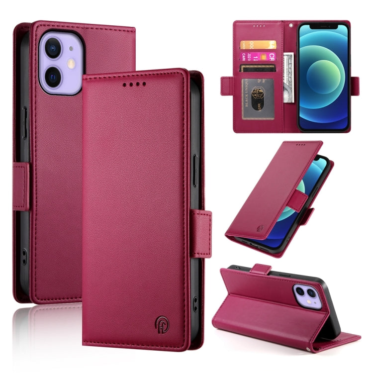 サイドバックルマグネティックフロストレザー製フォンケース、iPhone 12 mini 用、iPhone 11 Pro Max 用、iPhone 11 用、iPhone 11 Pro 用、iPhone X / XS 用、iPhone XR 用