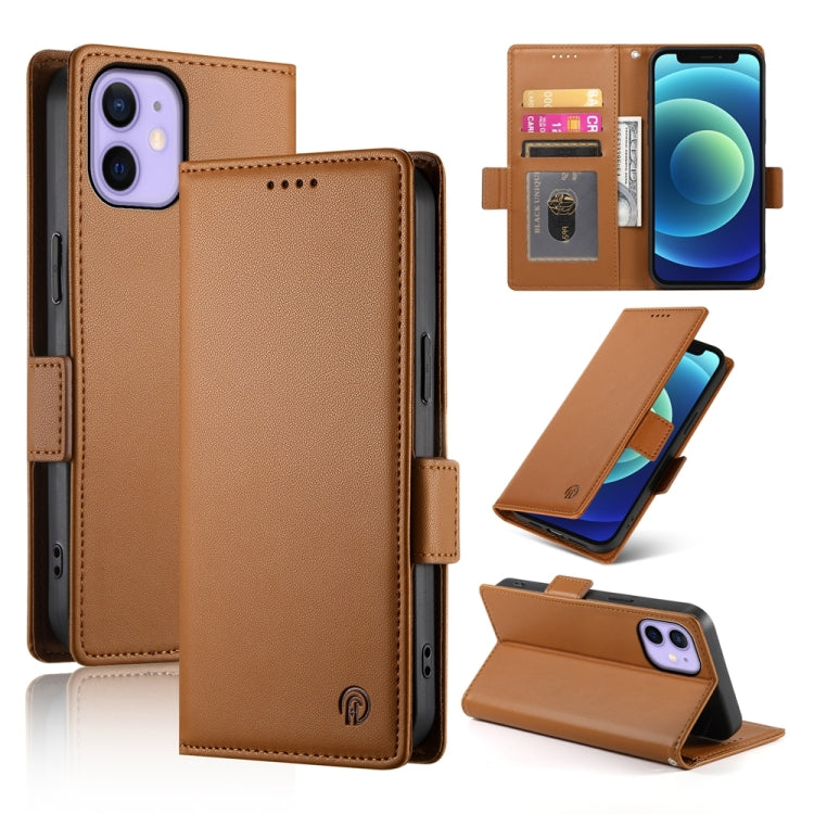 サイドバックルマグネティックフロストレザー製フォンケース、iPhone 12 mini 用、iPhone 11 Pro Max 用、iPhone 11 用、iPhone 11 Pro 用、iPhone X / XS 用、iPhone XR 用
