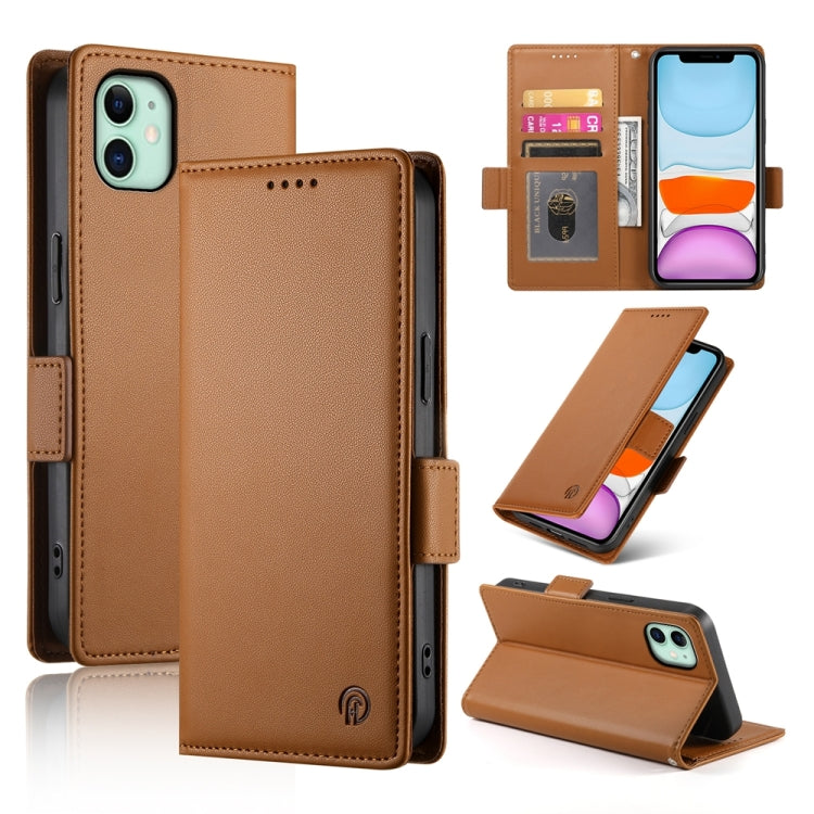 サイドバックルマグネティックフロストレザー製フォンケース、iPhone 12 mini 用、iPhone 11 Pro Max 用、iPhone 11 用、iPhone 11 Pro 用、iPhone X / XS 用、iPhone XR 用
