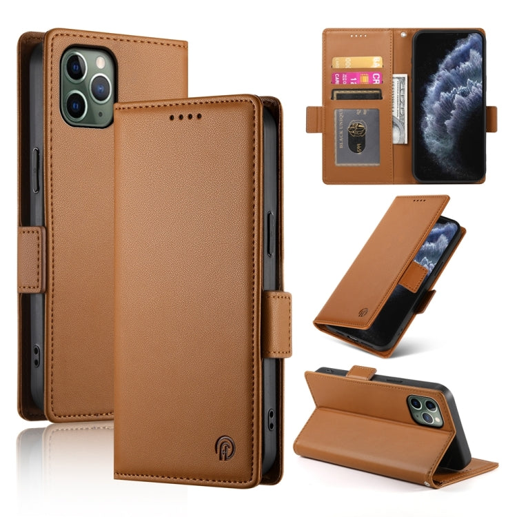 サイドバックルマグネティックフロストレザー製フォンケース、iPhone 12 mini 用、iPhone 11 Pro Max 用、iPhone 11 用、iPhone 11 Pro 用、iPhone X / XS 用、iPhone XR 用