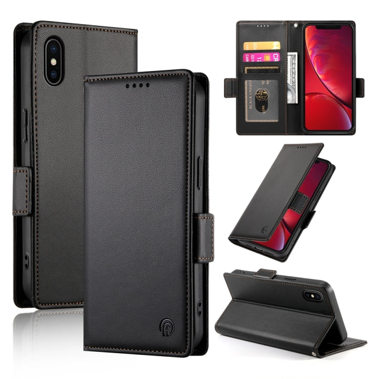 サイドバックルマグネティックフロストレザー製フォンケース、iPhone 12 mini 用、iPhone 11 Pro Max 用、iPhone 11 用、iPhone 11 Pro 用、iPhone X / XS 用、iPhone XR 用