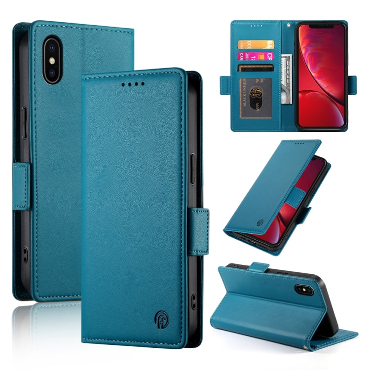サイドバックルマグネティックフロストレザー製フォンケース、iPhone 12 mini 用、iPhone 11 Pro Max 用、iPhone 11 用、iPhone 11 Pro 用、iPhone X / XS 用、iPhone XR 用