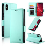 サイドバックルマグネティックフロストレザー製フォンケース、iPhone 12 mini 用、iPhone 11 Pro Max 用、iPhone 11 用、iPhone 11 Pro 用、iPhone X / XS 用、iPhone XR 用