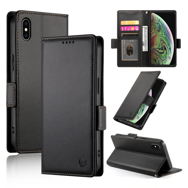サイドバックルマグネットマットレザーケース、iPhone XS Max用、iPhone 8 Plus / 7 Plus用