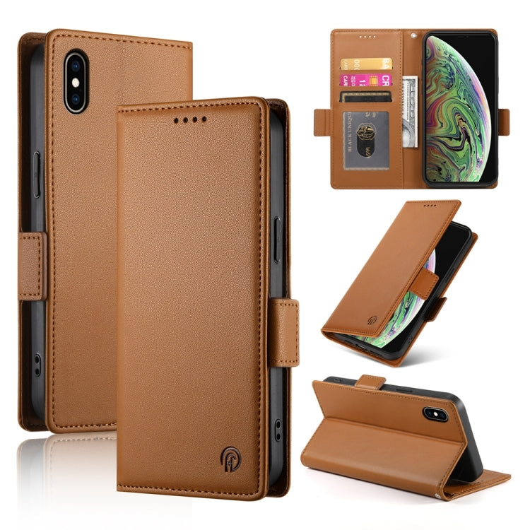 サイドバックルマグネットマットレザーケース、iPhone XS Max用、iPhone 8 Plus / 7 Plus用