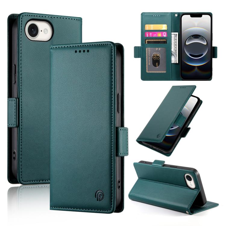 サイドバックルマグネティックフロストレザー製フォンケース、iPhone 17e / 16e 用、iPhone 17 Pro Max 用、iPhone 17 Pro 用、iPhone 17 用、iPhone Air 用、iPhone 16 Pro Max 用