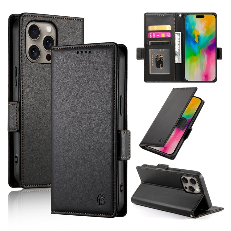 サイドバックルマグネティックフロストレザー製フォンケース、iPhone 17e / 16e 用、iPhone 17 Pro Max 用、iPhone 17 Pro 用、iPhone 17 用、iPhone Air 用、iPhone 16 Pro Max 用