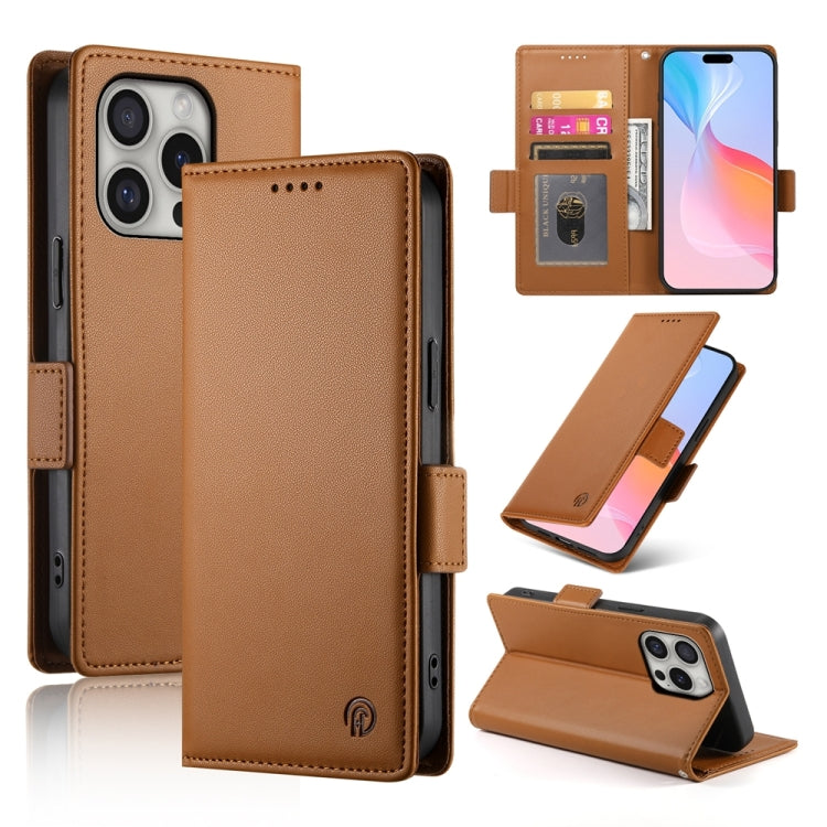 サイドバックルマグネティックフロストレザー製フォンケース、iPhone 16 Pro 用、iPhone 16 Plus 用、iPhone 16 用、iPhone 15 Pro Max 用、iPhone 15 Pro 用、iPhone 15 Plus 用