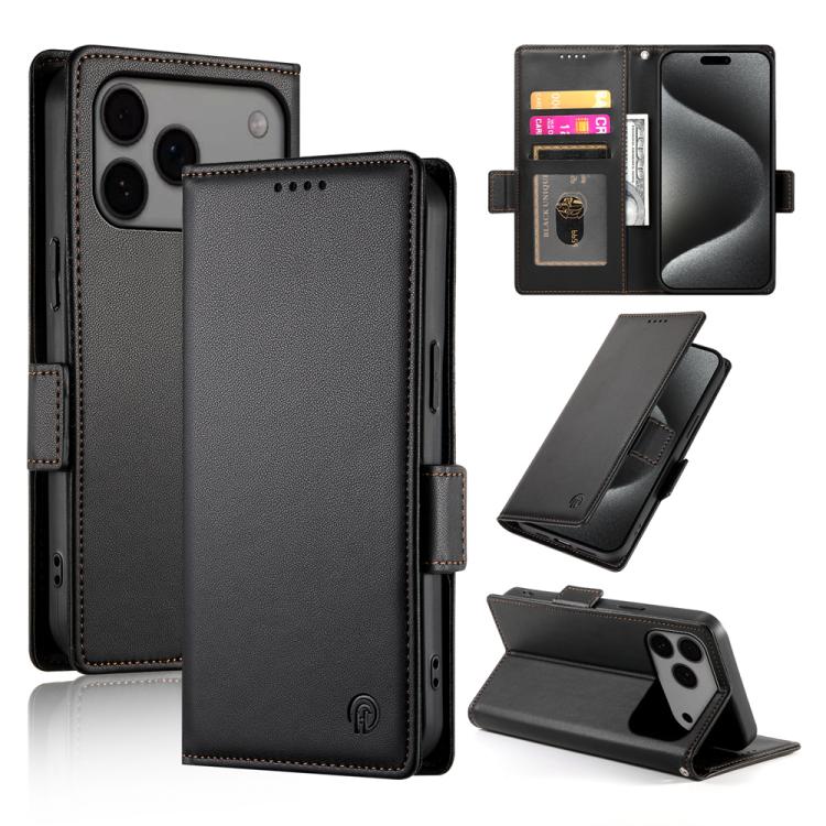 サイドバックルマグネティックフロストレザー製フォンケース、iPhone 17e / 16e 用、iPhone 17 Pro Max 用、iPhone 17 Pro 用、iPhone 17 用、iPhone Air 用、iPhone 16 Pro Max 用