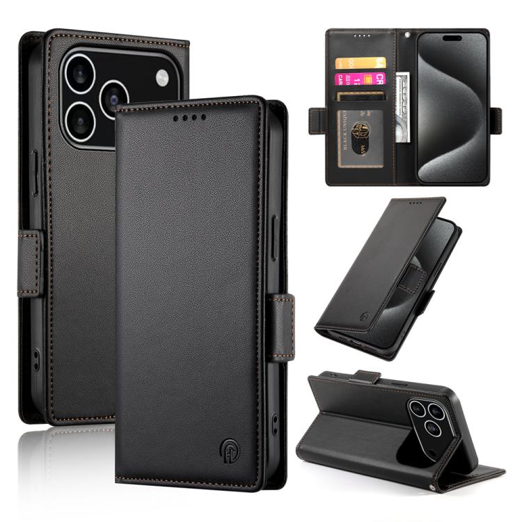 サイドバックルマグネティックフロストレザー製フォンケース、iPhone 17e / 16e 用、iPhone 17 Pro Max 用、iPhone 17 Pro 用、iPhone 17 用、iPhone Air 用、iPhone 16 Pro Max 用