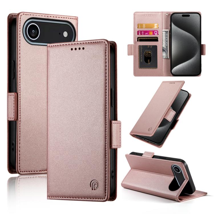 サイドバックルマグネティックフロストレザー製フォンケース、iPhone 17e / 16e 用、iPhone 17 Pro Max 用、iPhone 17 Pro 用、iPhone 17 用、iPhone Air 用、iPhone 16 Pro Max 用