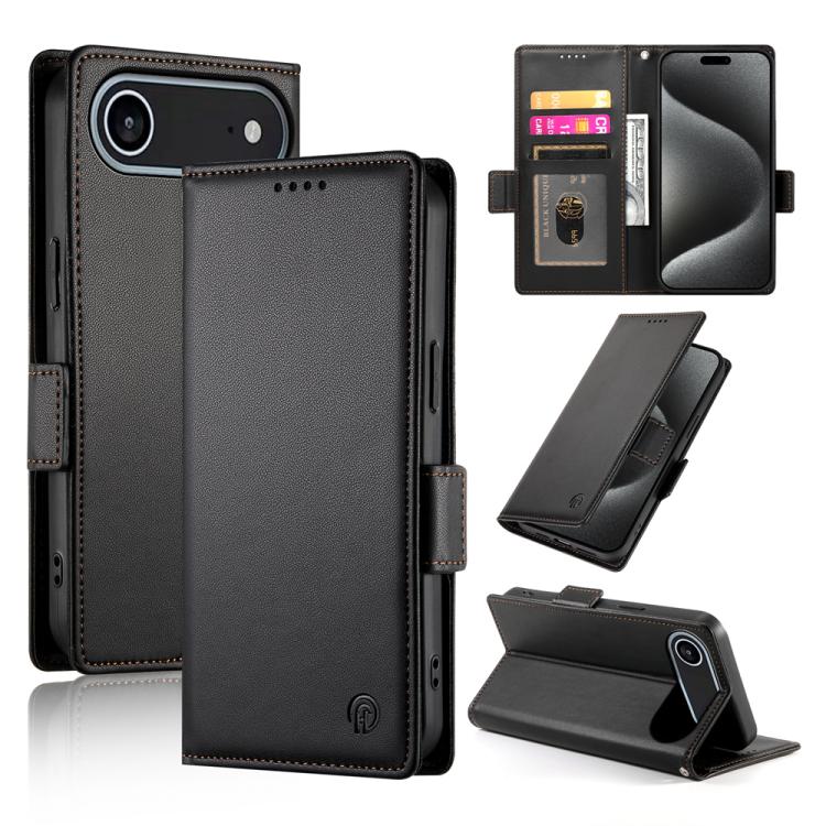 サイドバックルマグネティックフロストレザー製フォンケース、iPhone 17e / 16e 用、iPhone 17 Pro Max 用、iPhone 17 Pro 用、iPhone 17 用、iPhone Air 用、iPhone 16 Pro Max 用