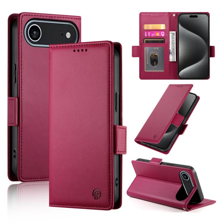 サイドバックルマグネティックフロストレザー製フォンケース、iPhone 17e / 16e 用、iPhone 17 Pro Max 用、iPhone 17 Pro 用、iPhone 17 用、iPhone Air 用、iPhone 16 Pro Max 用