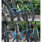 自転車用携帯盗難防止ロック スチールケーブルロック フレーム付き、Aスタイル 100cm ブラック、Aスタイル 120cm ブラック、Bスタイル 100cm ブラック、Bスタイル 120cm ブラック、Bスタイル 150cm ブラック