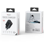 Yesido YC69 30W USB + デュアルUSB-C / Type-C デジタルディスプレイ充電器、仕様：EUプラグ、YC69