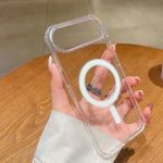 大穴カメラ MagSafe マグネティッククリアアクリル TPU ケース、iPhone 17 Pro Max 用、iPhone 17 Pro 用、iPhone 17 用、iPhone Air 用、iPhone 16 Pro Max 用、iPhone 16 Pro 用、iPhone 16 Plus 用、iPhone 16 用
