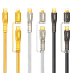 REMAX RC-C165 プライム 1.2m 60W Type-C から Type-C + 8ピン 編組急速充電ケーブル RC-C165