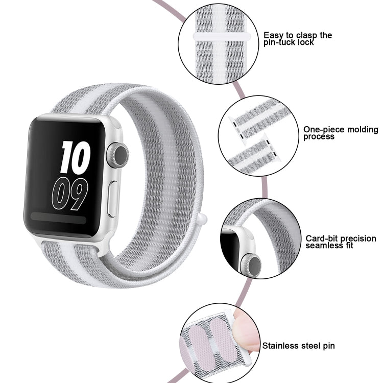 ナイロンループウォッチバンド、Apple Watch Series 8&7 41mm / SE 2&6&SE&5&4 40mm / 3&2&1 38mm用、Apple Watch Ultra 49mm / Series 8&7 45mm / SE 2&6&SE&5&4 44mm / 3&2&1 42mm用、Apple Watch Series 7 45mm / 6 & SE & 5 & 4 44mm / 3 & 2 & 1 42mm用
