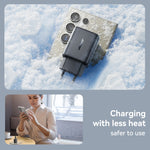 JOYROOM JR-TCF23 25W USB-C / Type-Cポート高速充電キット Type-C to Type-Cケーブル付き、EUプラグ、UKプラグ