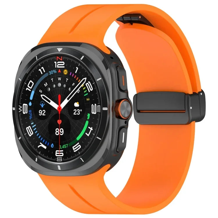 磁気折りたたみバックル シリコンウォッチバンド Samsung Galaxy Watch Ultra 47mm / Ultra 2025用