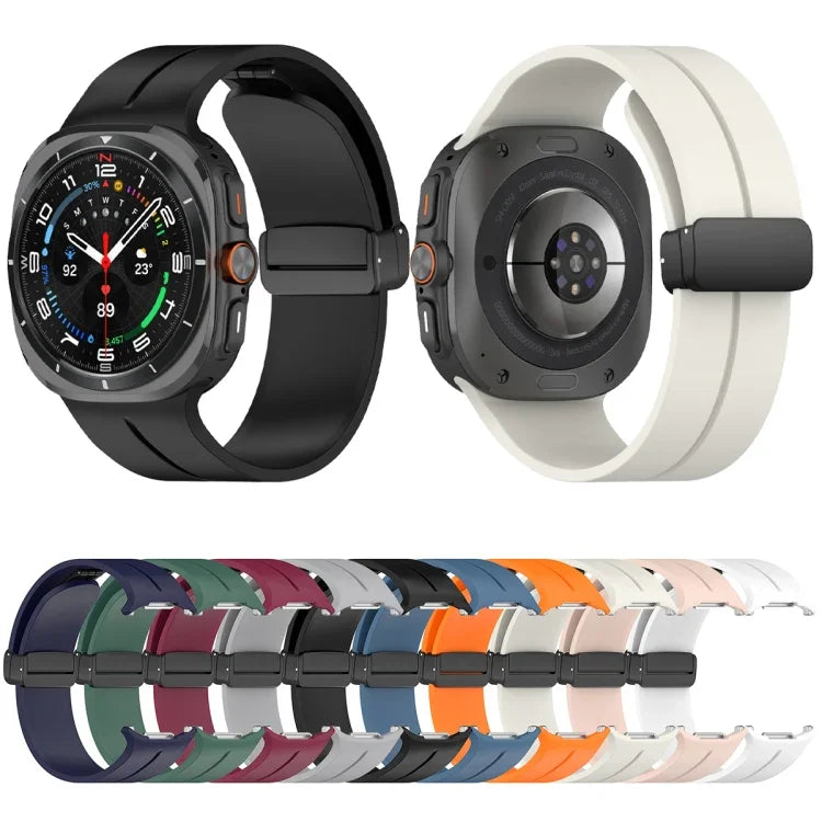 磁気折りたたみバックル シリコンウォッチバンド Samsung Galaxy Watch Ultra 47mm / Ultra 2025用
