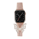 ボウノットグリッターダイヤモンド交換用ストラップ、Apple Watch 5 & 4 44mm / 3 & 2 & 1 42mm用