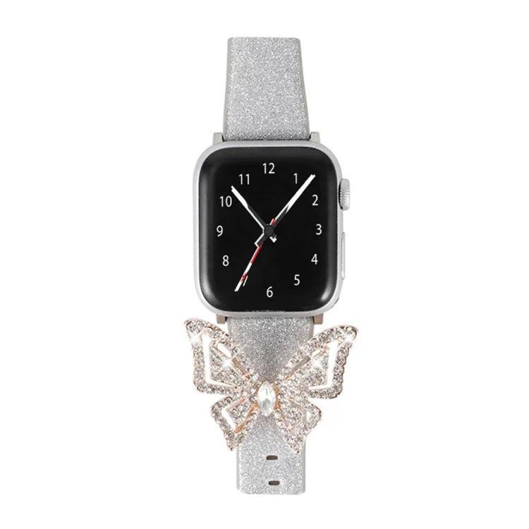 ボウノットグリッターダイヤモンド交換用ストラップ、Apple Watch 5 & 4 44mm / 3 & 2 & 1 42mm用
