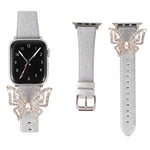 ボウノットグリッターダイヤモンド交換用ストラップ、Apple Watch 5 & 4 44mm / 3 & 2 & 1 42mm用
