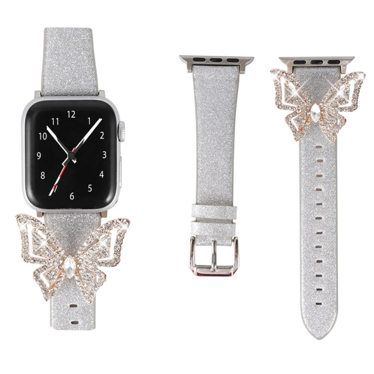 ボウノットグリッターダイヤモンド交換用ストラップ、Apple Watch 5 & 4 44mm / 3 & 2 & 1 42mm用