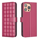 スクエアテクスチャーレザー製フォンケース、iPhone 17e / 16e 用、iPhone 17 Pro Max 用、iPhone 16 Pro Max 用、iPhone 16 Pro 用、iPhone 16 Plus 用、iPhone 16 用、iPhone 15 Pro Max 用、iPhone 15 Pro 用