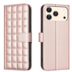 スクエアテクスチャーレザー製フォンケース、iPhone 17e / 16e 用、iPhone 17 Pro Max 用、iPhone 16 Pro Max 用、iPhone 16 Pro 用、iPhone 16 Plus 用、iPhone 16 用、iPhone 15 Pro Max 用、iPhone 15 Pro 用