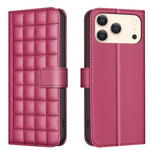 スクエアテクスチャーレザー製フォンケース、iPhone 17e / 16e 用、iPhone 17 Pro Max 用、iPhone 16 Pro Max 用、iPhone 16 Pro 用、iPhone 16 Plus 用、iPhone 16 用、iPhone 15 Pro Max 用、iPhone 15 Pro 用