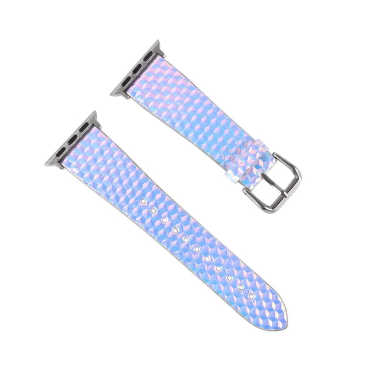 変色グリッター魚鱗テクスチャ交換用ストラップ、Apple Watch 5 & 4 40mm / 3 & 2 & 1 38mm用、Apple Watch 5 & 4 44mm / 3 & 2 & 1 42mm用