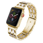 ステンレススチール＋樹脂ウォッチリストストラップ、Apple Watch 5 & 4 44mm / 3 & 2 & 1 42mm用、Apple Watch Series 8&7 41mm / SE 2&6&SE&5&4 40mm / 3&2&1 38mm用、Apple Watch Series 7 41mm / 6 & SE & 5 & 4 40mm / 3 & 2 & 1 38mm用