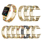 ステンレススチール＋樹脂ウォッチリストストラップ、Apple Watch 5 & 4 44mm / 3 & 2 & 1 42mm用、Apple Watch Series 8&7 41mm / SE 2&6&SE&5&4 40mm / 3&2&1 38mm用、Apple Watch Series 7 41mm / 6 & SE & 5 & 4 40mm / 3 & 2 & 1 38mm用