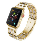 ステンレススチール＋樹脂ウォッチリストストラップ、Apple Watch 5 & 4 44mm / 3 & 2 & 1 42mm用、Apple Watch Series 8&7 41mm / SE 2&6&SE&5&4 40mm / 3&2&1 38mm用、Apple Watch Series 7 41mm / 6 & SE & 5 & 4 40mm / 3 & 2 & 1 38mm用