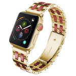 ステンレススチール＋樹脂ウォッチリストストラップ、Apple Watch 5 & 4 44mm / 3 & 2 & 1 42mm用、Apple Watch Series 8&7 41mm / SE 2&6&SE&5&4 40mm / 3&2&1 38mm用、Apple Watch Series 7 41mm / 6 & SE & 5 & 4 40mm / 3 & 2 & 1 38mm用