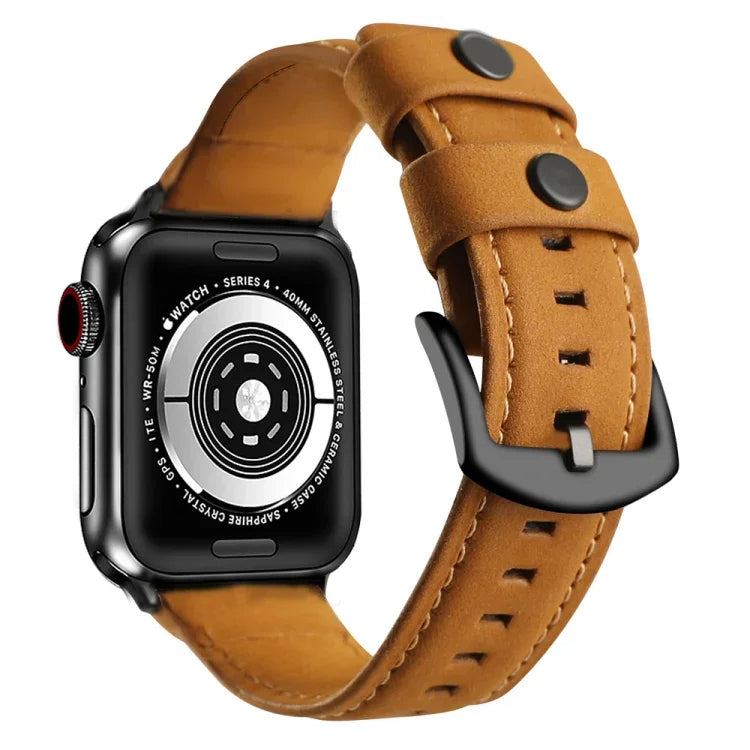本革交換用ストラップ、Apple Watch 5 & 4 40mm / 3 & 2 & 1 38mm用、Apple Watch 5 & 4 44mm / 3 & 2 & 1 42mm用