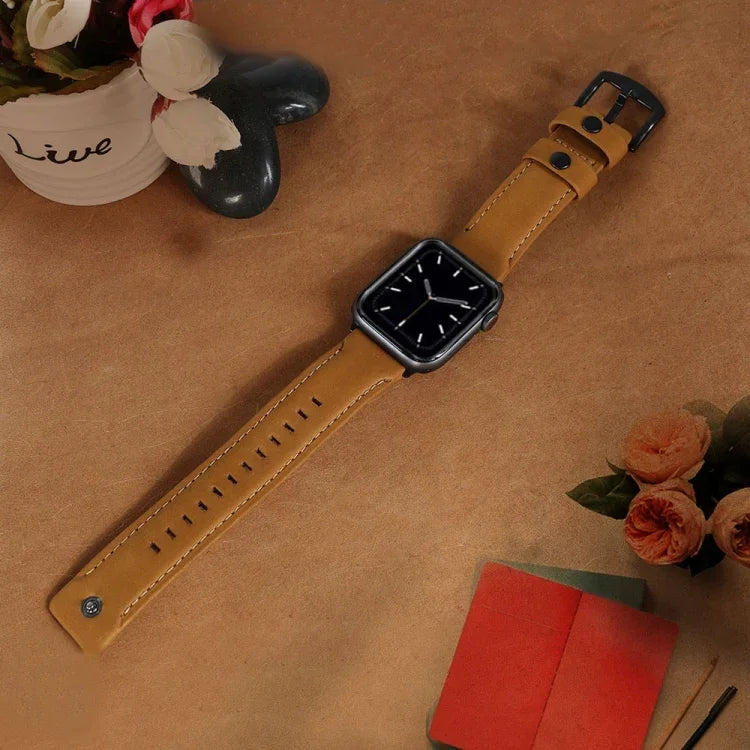 本革交換用ストラップ、Apple Watch 5 & 4 40mm / 3 & 2 & 1 38mm用、Apple Watch 5 & 4 44mm / 3 & 2 & 1 42mm用